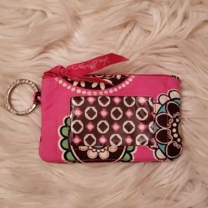 Vera Bradley Zip ID Key Chain Coin Pouch Purse